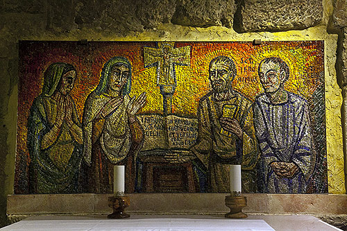 Mosaïque moderne représentant Paula et sa fille Eustochium